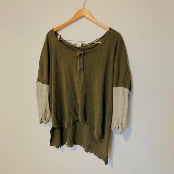 Free People We The Free Star Henley Top - Picture 2 of 6